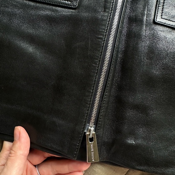 Anine Bing Sally Leather Miniskirt - Picture 11 of 11